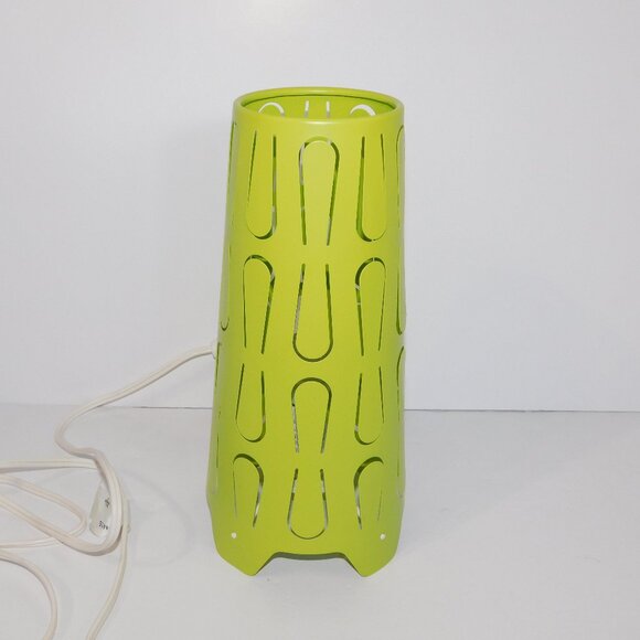 VTG 90s IKEA Kajuta Lime Green 12" Retro Modern Cut out Metal table Lamp - Picture 1 of 11